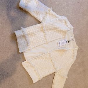 Mango 100% cotton casual suit jacket. Off white, never worn! New with tags!